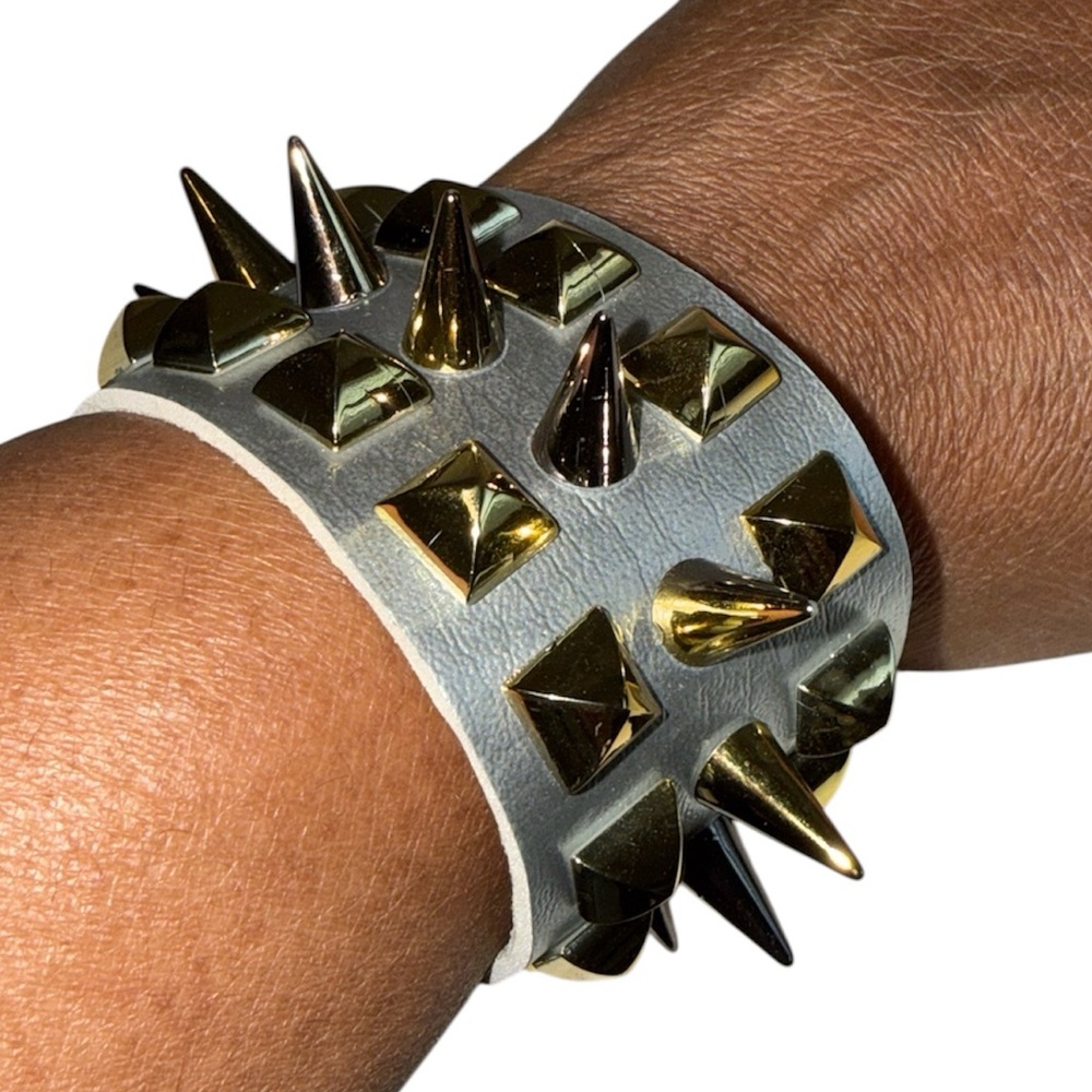 Studded silver and Gold Bracelet